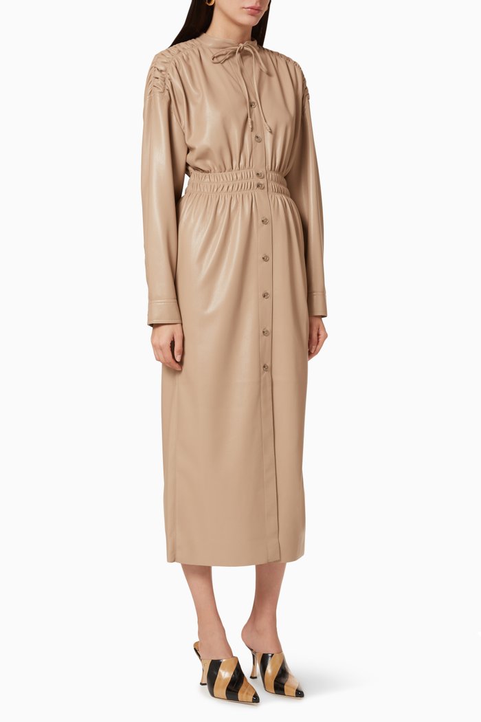 

Jayce Vegan Leather Dress, Neutral