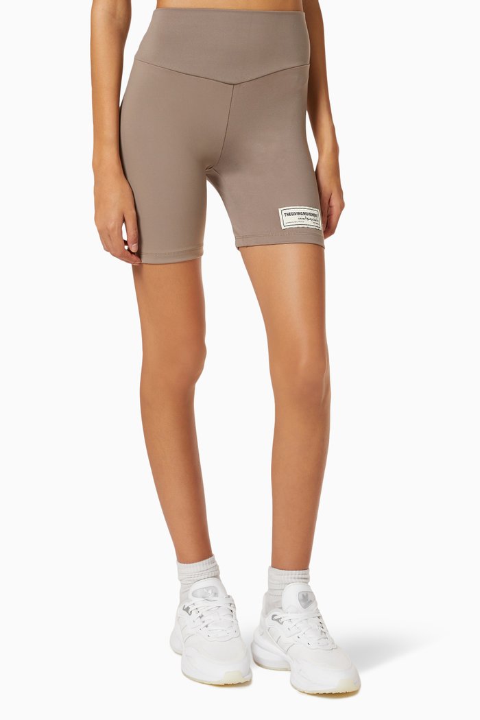 Softskin Recycled Biker Shorts, Brown