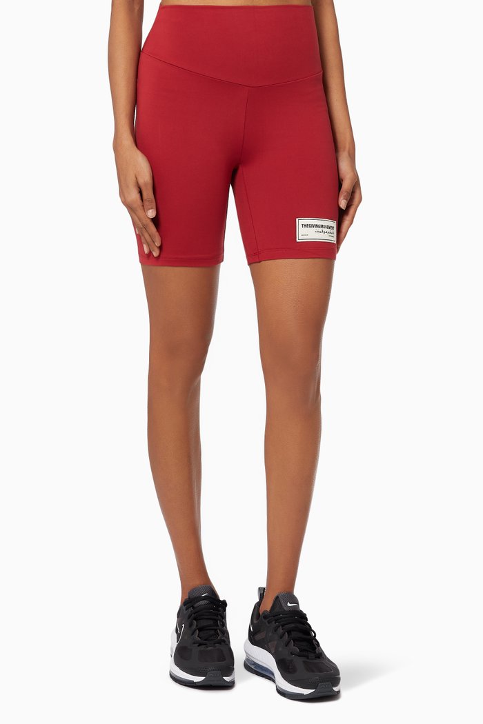 

Softskin Recycled Biker Shorts, Burgundy