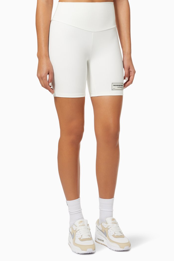 

Softskin Recycled Biker Shorts, White
