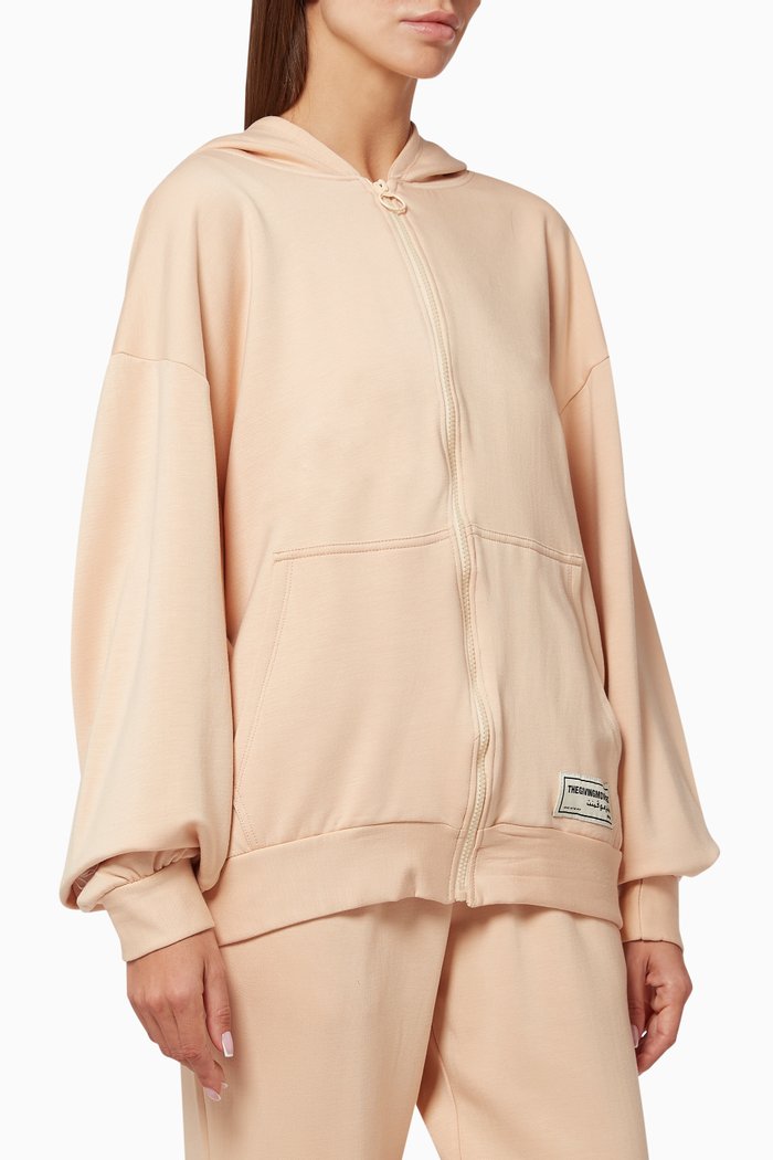 

Organic Bamboo Super Oversized Zip Hoodie, Neutral