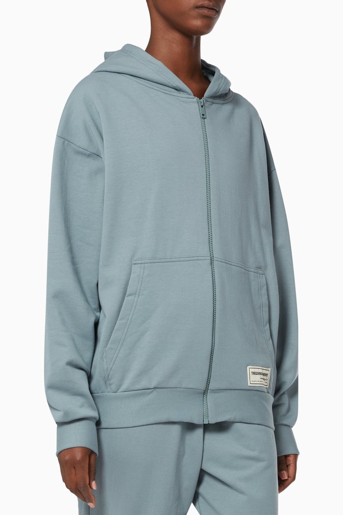 

Oversized Zip Hoodie, Blue
