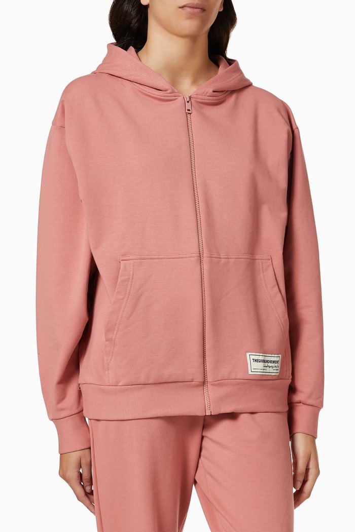 

Oversized Zip Hoodie, Pink