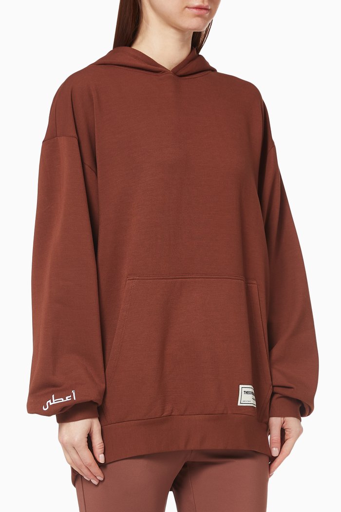 

Organic Bamboo Super Oversized Hoodie, Brown