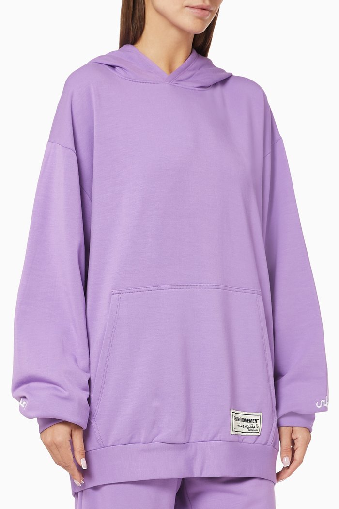 

Organic Bamboo Super Oversized Hoodie, Purple