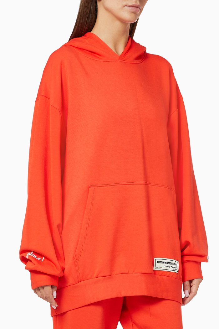 

Organic Bamboo Super Oversized Hoodie, Red
