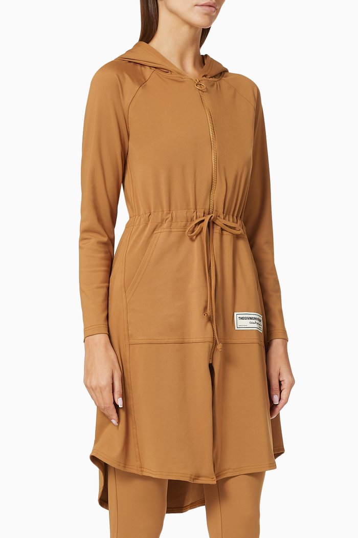 

Softskin Recycled Longline Modest Jacket, Brown