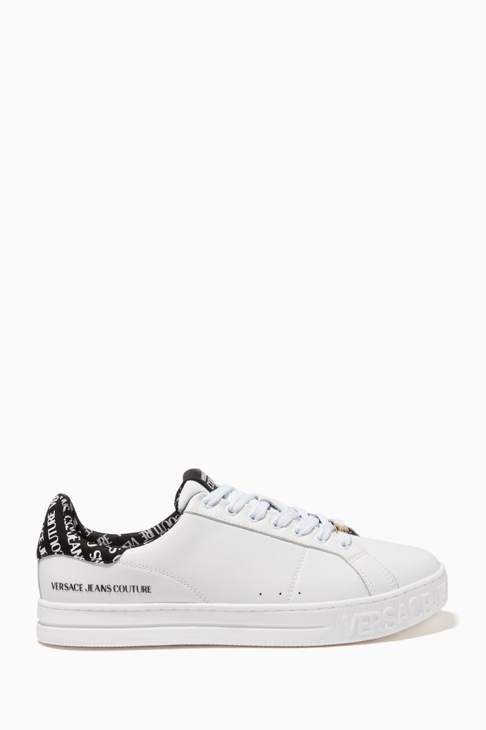 

Court 88 Logo Print Low-Top Sneakers, White