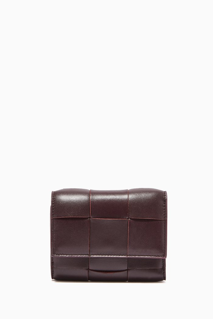 

Mini Wallet in Intrecciato Nappa, Purple