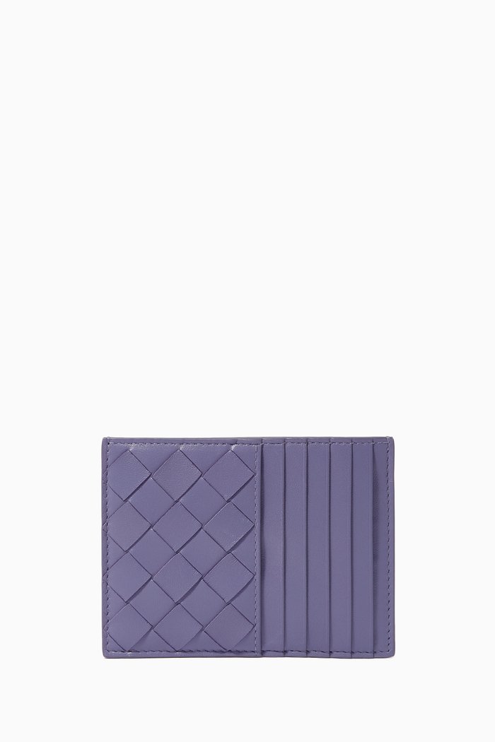 

Card Case in Intrecciato Nappa, Purple