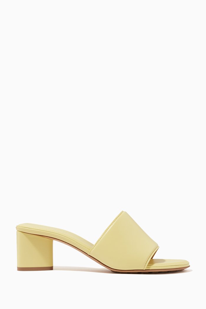 

The Band Mule Sandals in Calfskin, Yellow