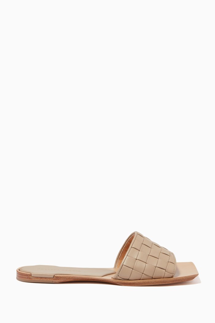 

Ravello Intrecciato Slides in Nappa, Neutral