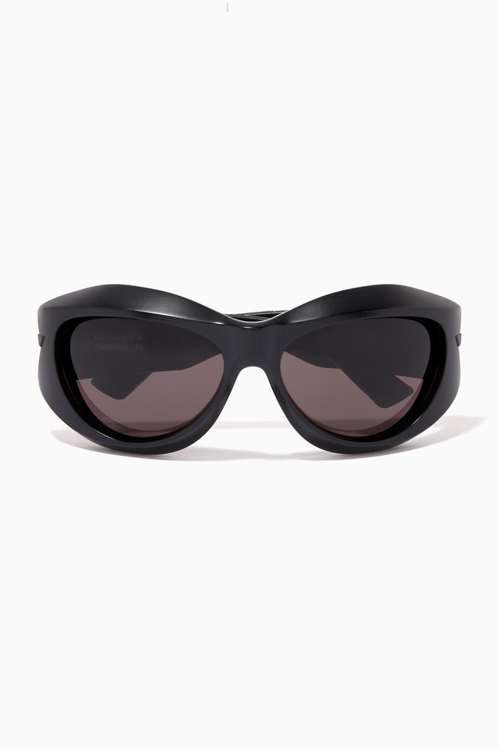 Oval Sunglasses, Black