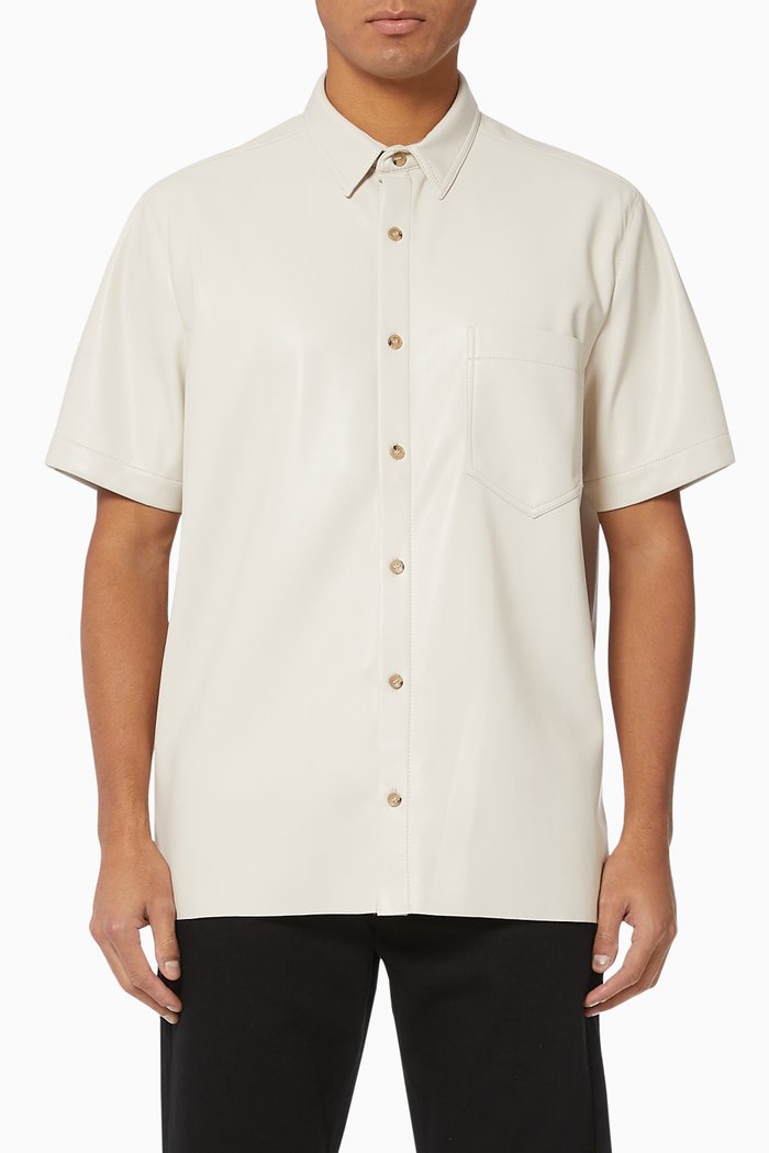 

Adam Vegan Leather Shirt, Neutral