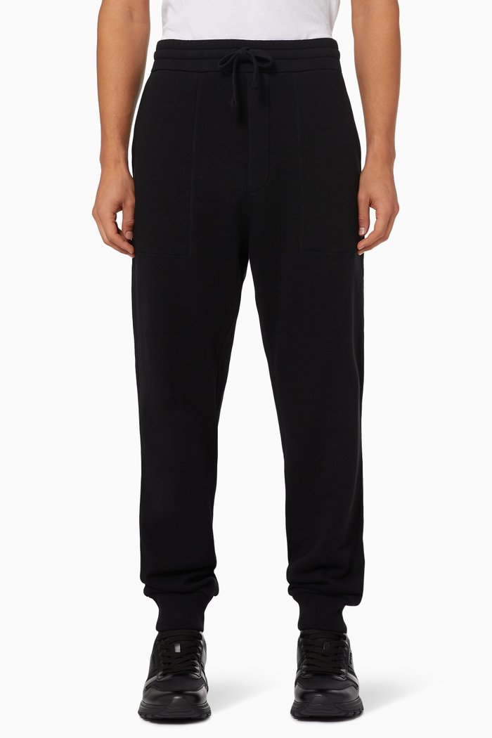 

Sweatpants in Organic Cotton Fleece, Black