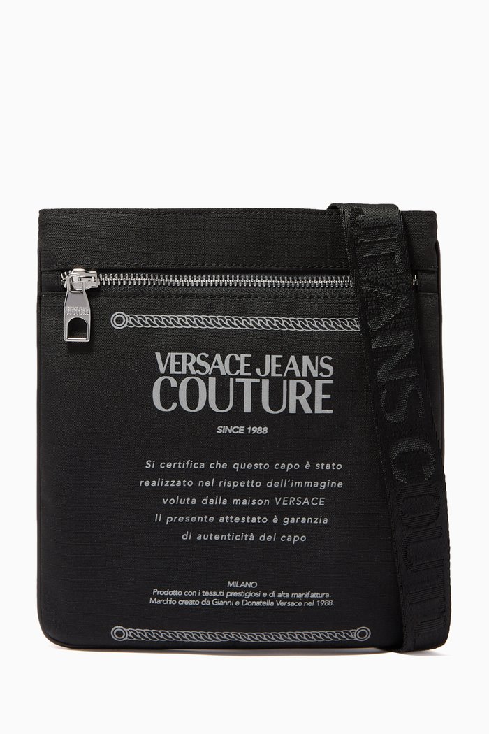 

Warranty Label Crossbody Bag in Canvas, Black