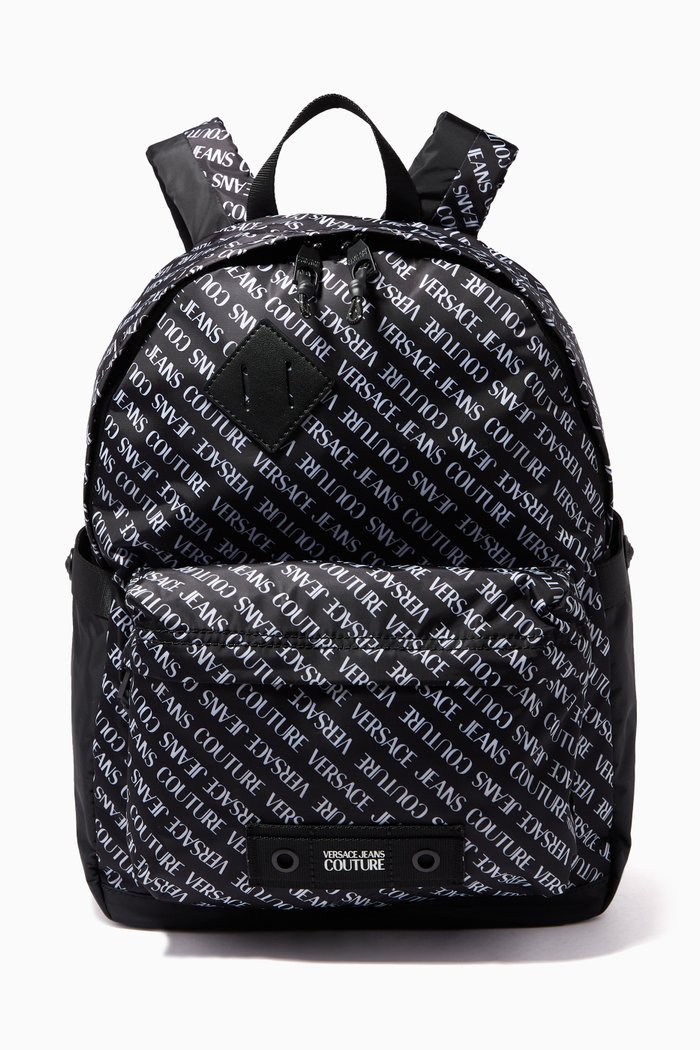 

Institutional Logo Backpack in Canvas, Black