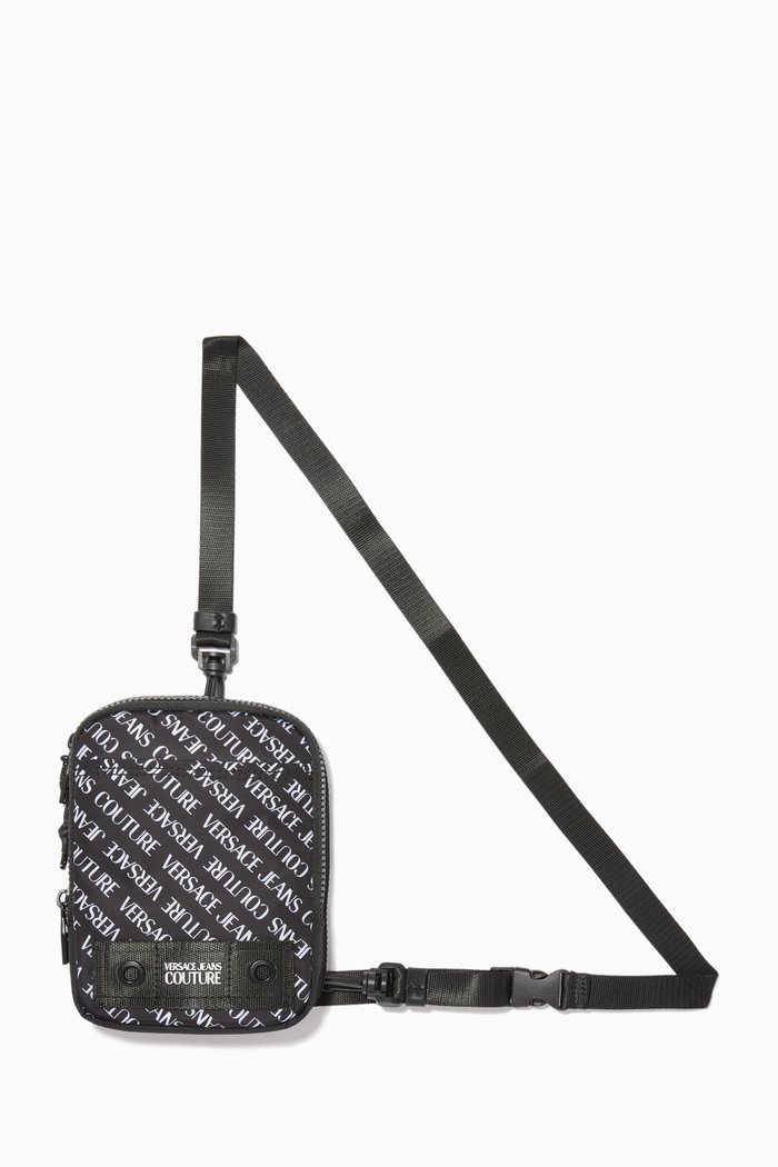 

Institutional Logo Crossbody Bag in Canvas, Black