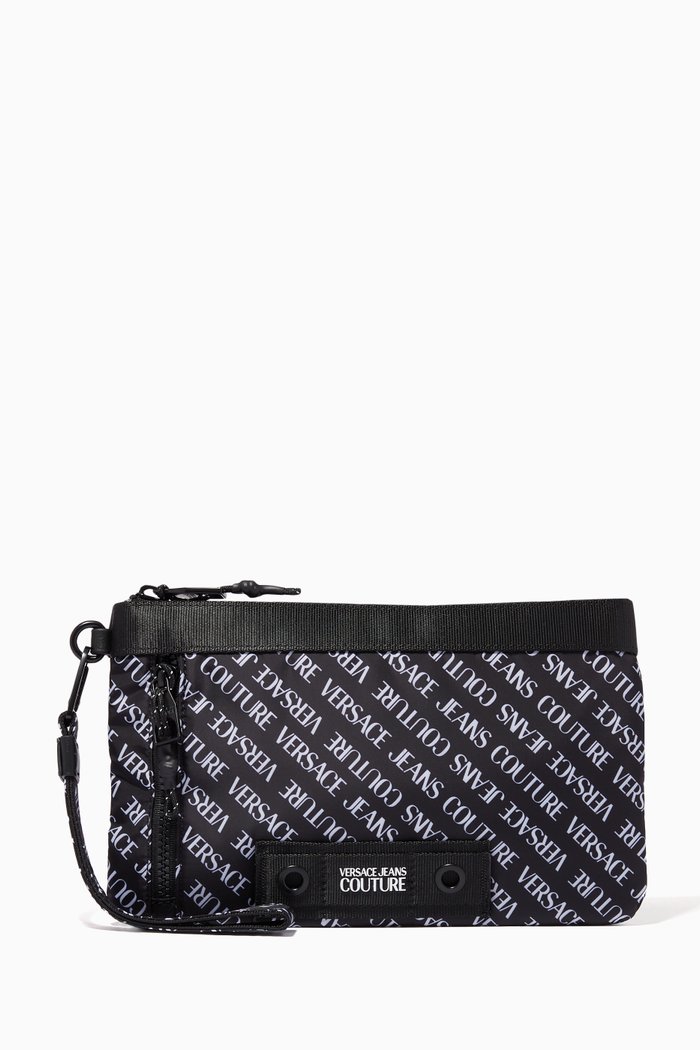

Institutional Logo All Over Wallet, Black