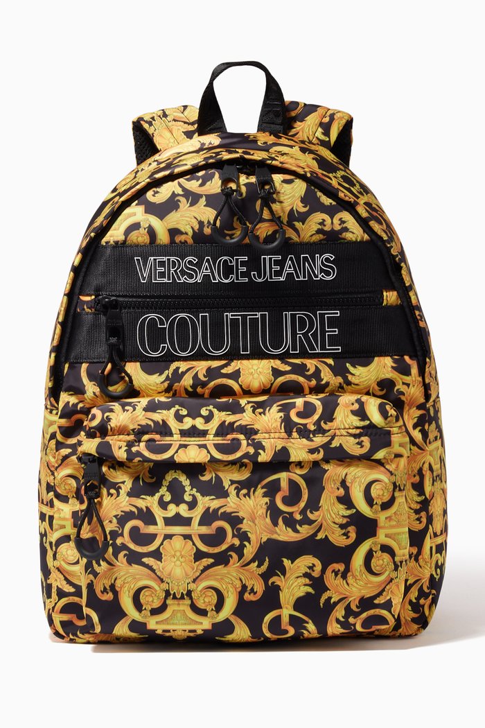 

Outline Baroque Logo Backpack, Gold