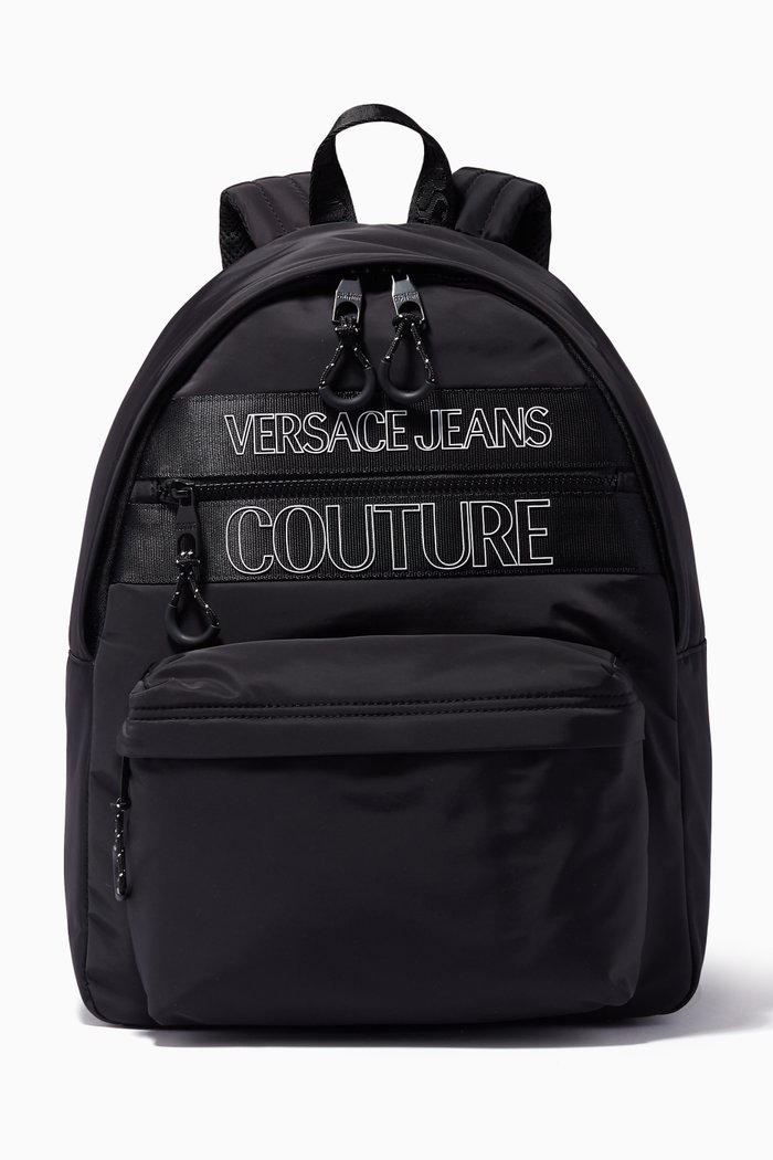 

Institutional Logo Solid Backpack, Black