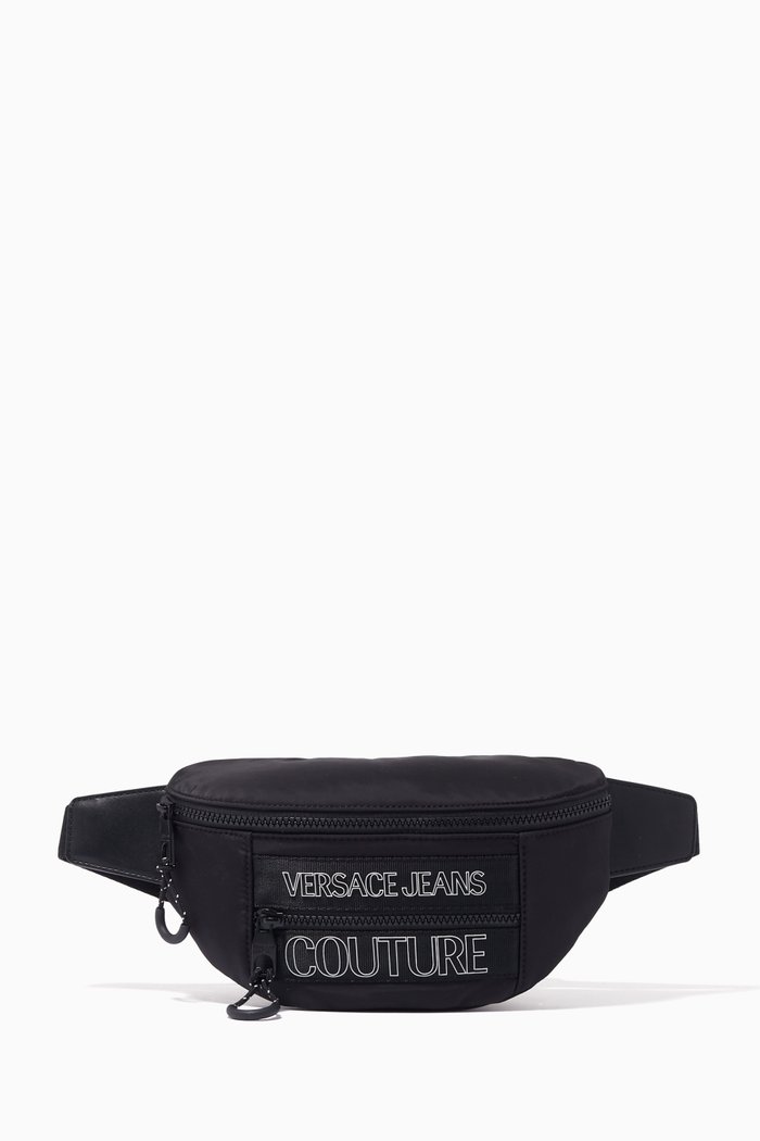 

Institutional Logo Solid Belt Bag, Black