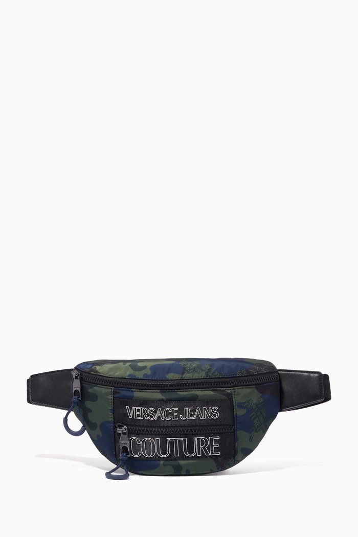 

Outline Belt Bag in Camo Logo Print Nylon, Multicolour