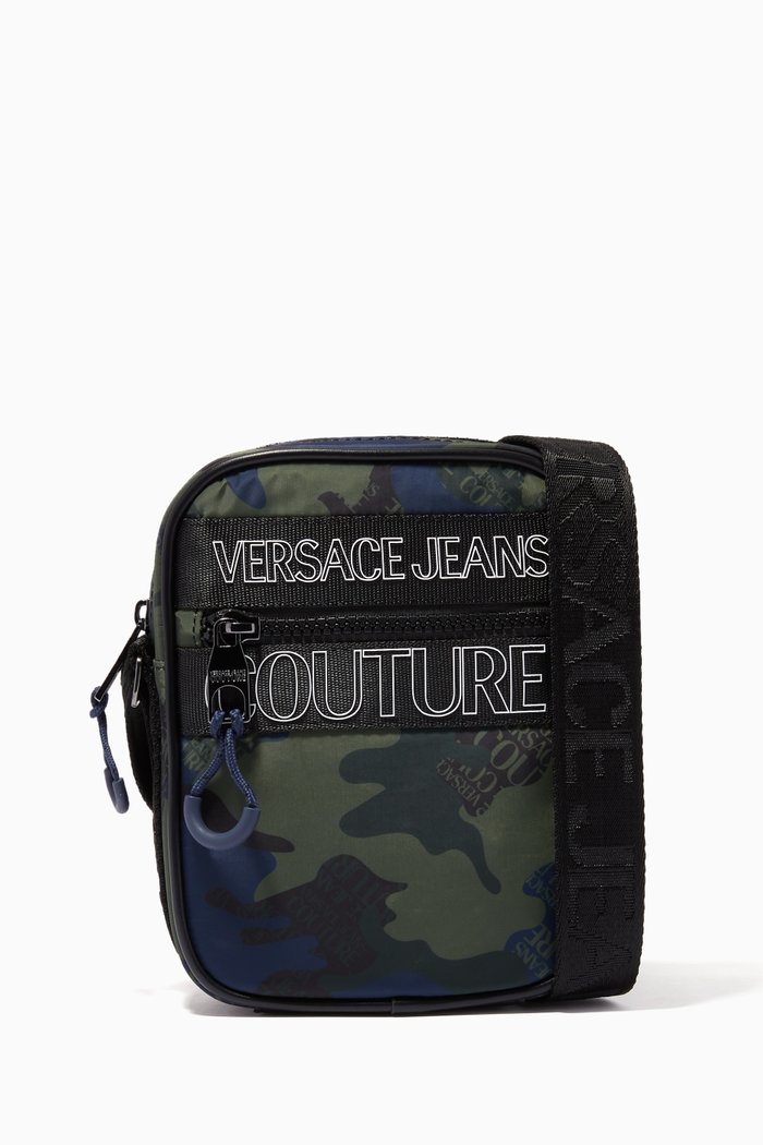 

Outline Crossbody Bag in Camo Logo Print Nylon, Multicolour