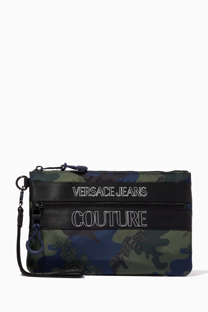 

Wallet in Camo Logo Print Nylon, Multicolour