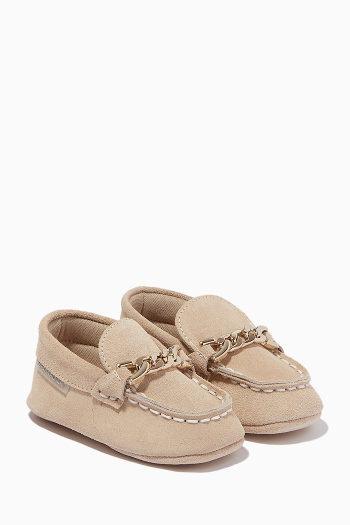 

Chain Loafers in Suede, Neutral