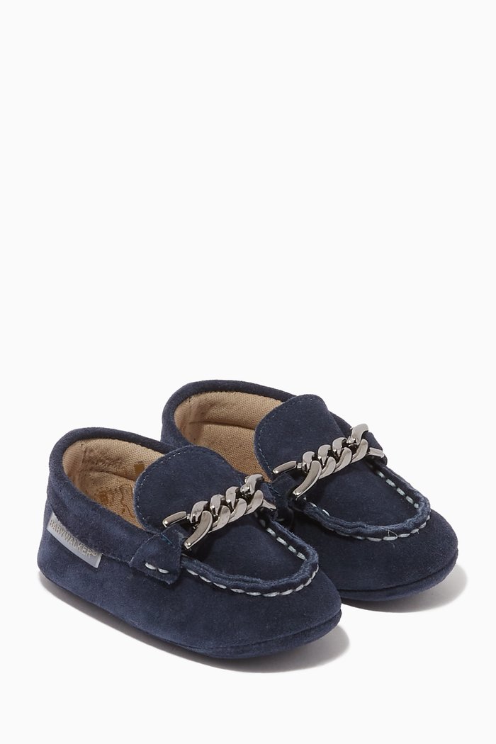 

Chain Loafers in Suede, Blue