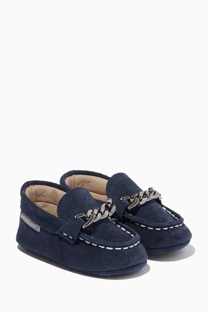 

Chain Loafers in Suede, Blue