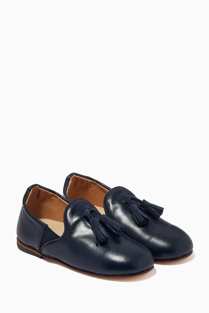 

Tasseled Loafers in Leather, Blue