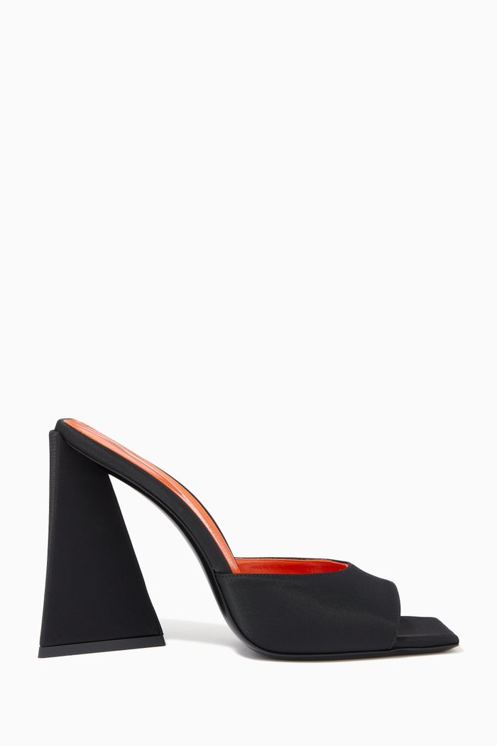 

Devon 115 Mules in Satin, Black