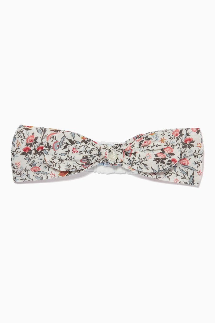 

Floral Bow Jersey Headband, Multicolour