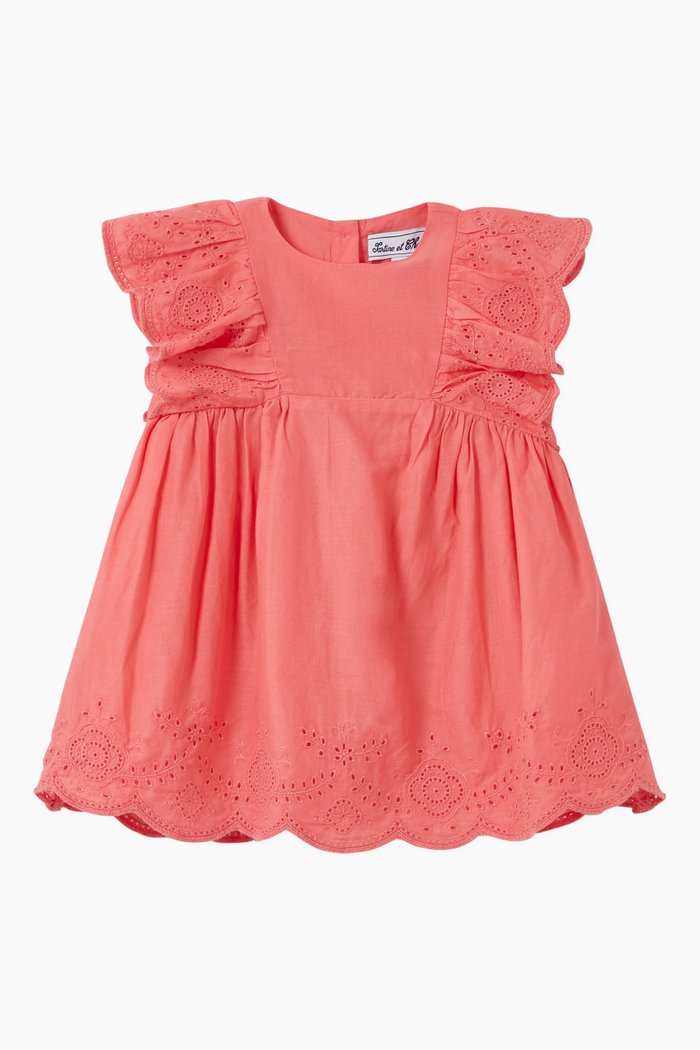 

Broderie Anglaise Embroidered Dress, Pink
