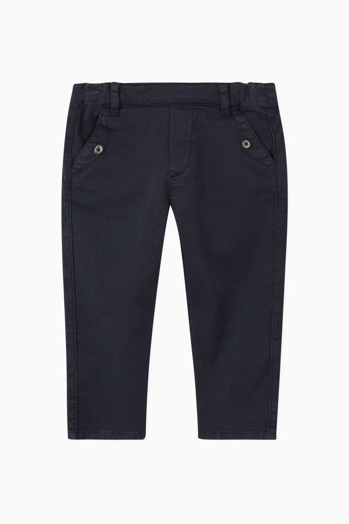 

Cotton Stretch Trousers, Blue