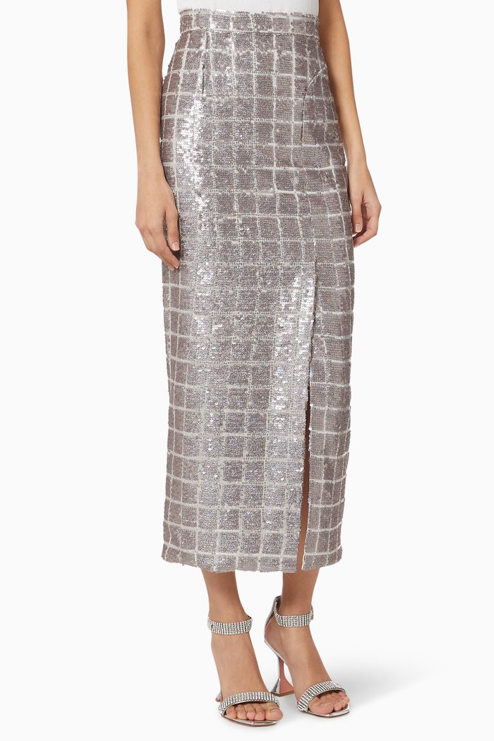 

Sequin Slit Skirt, Multicolour