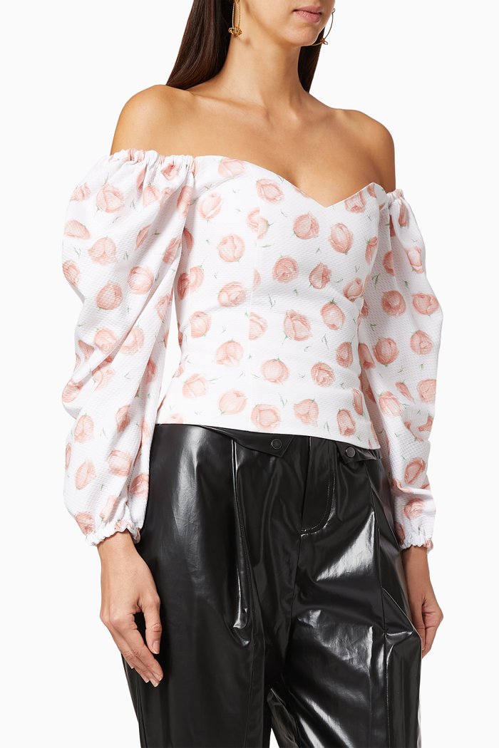 

Floral Off-The-Shoulder Blouse, Multicolour