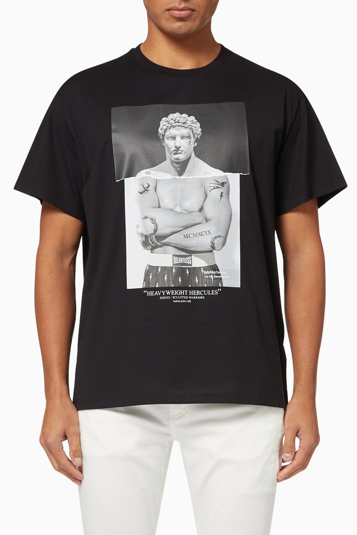 

Sculpted Warriors Heavyweight Hercules Cotton T-shirt, Black