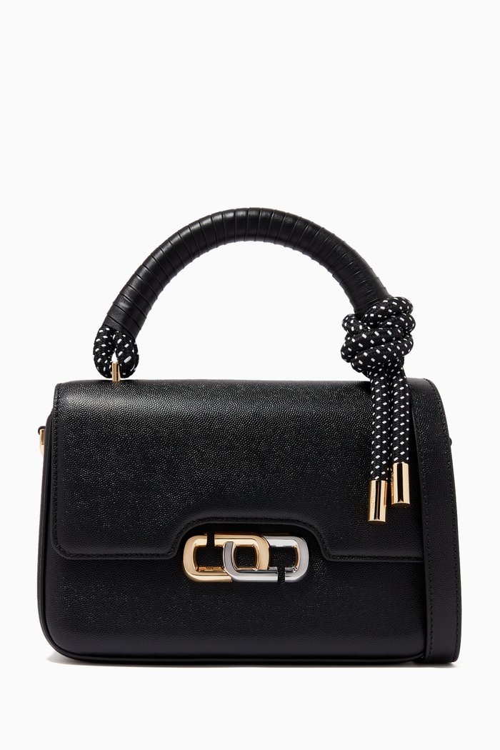 The J-Link Shoulder Bag in Leather, Black