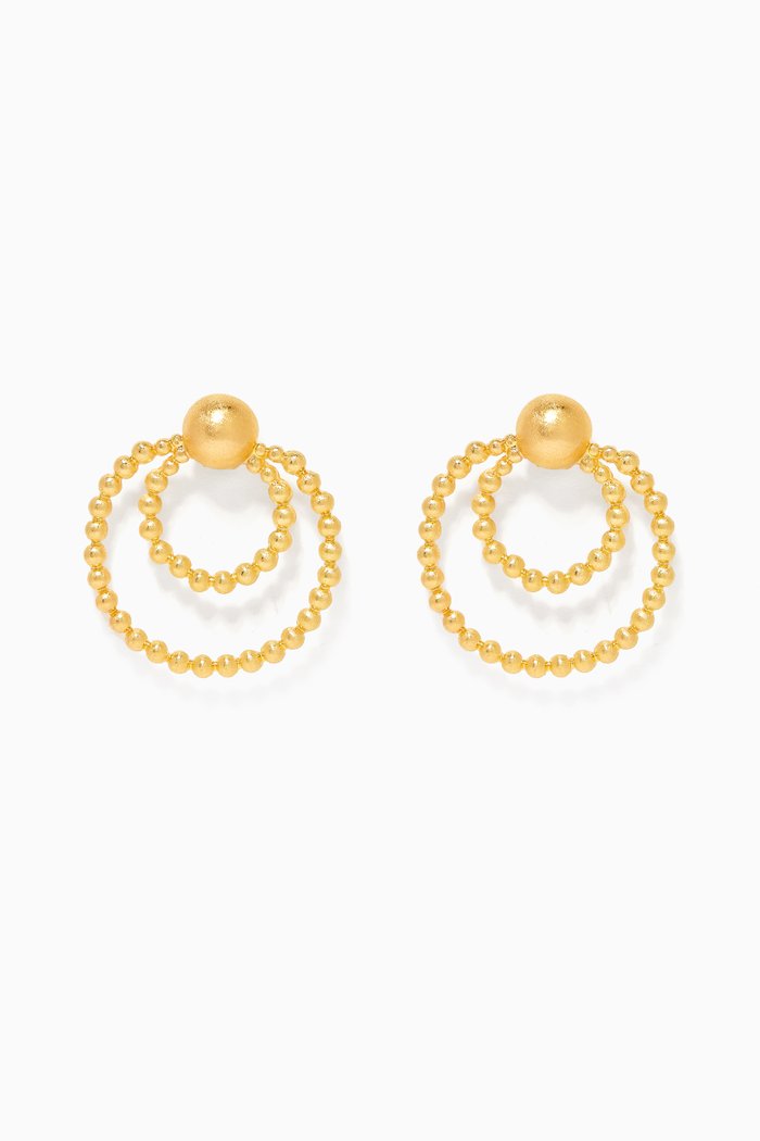 

Double Layer Hoop Earrings in 18kt Yellow Gold