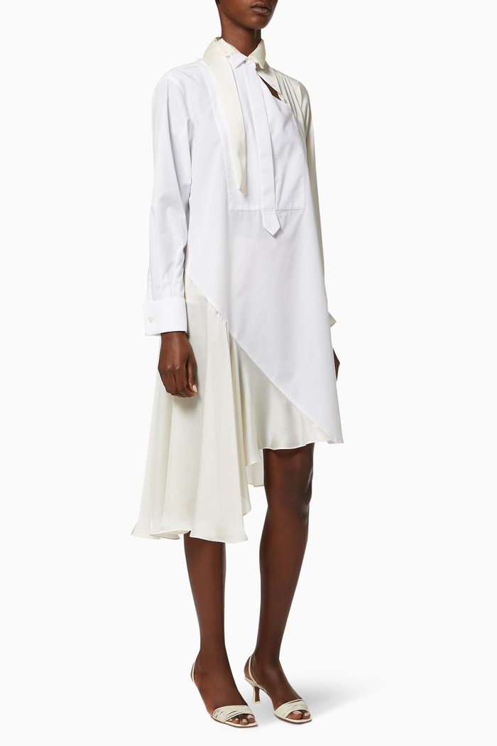 

Cotton Poplin Dress, White