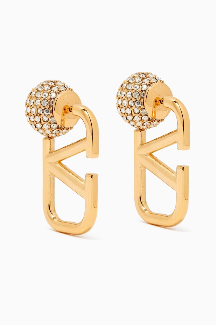 

Valentino Garavani VLOGO Pendant Earrings in Metal, Gold