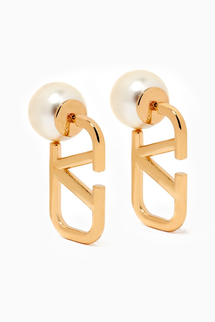 

Valentino Garavani VLOGO Earrings in Metal, Gold