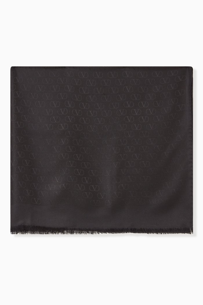 

VLOGO Shawl in Lurex Jacquard, Black