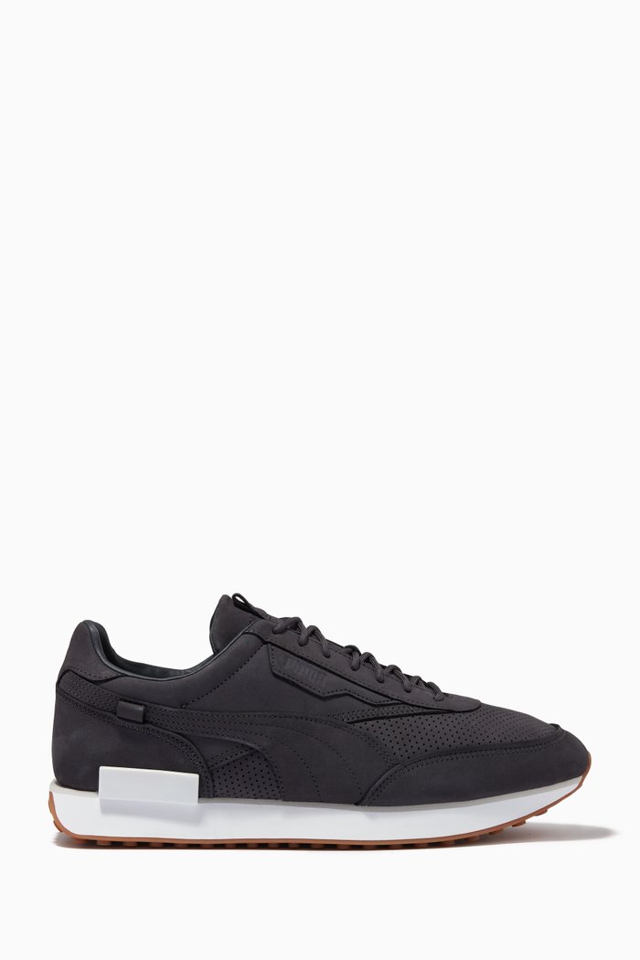 

Future Rider Sneakers in Nubuck Leather, Black