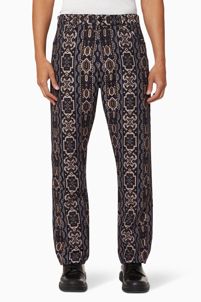 

Al-Sadu Weave Trousers in Cotton, Multicolour