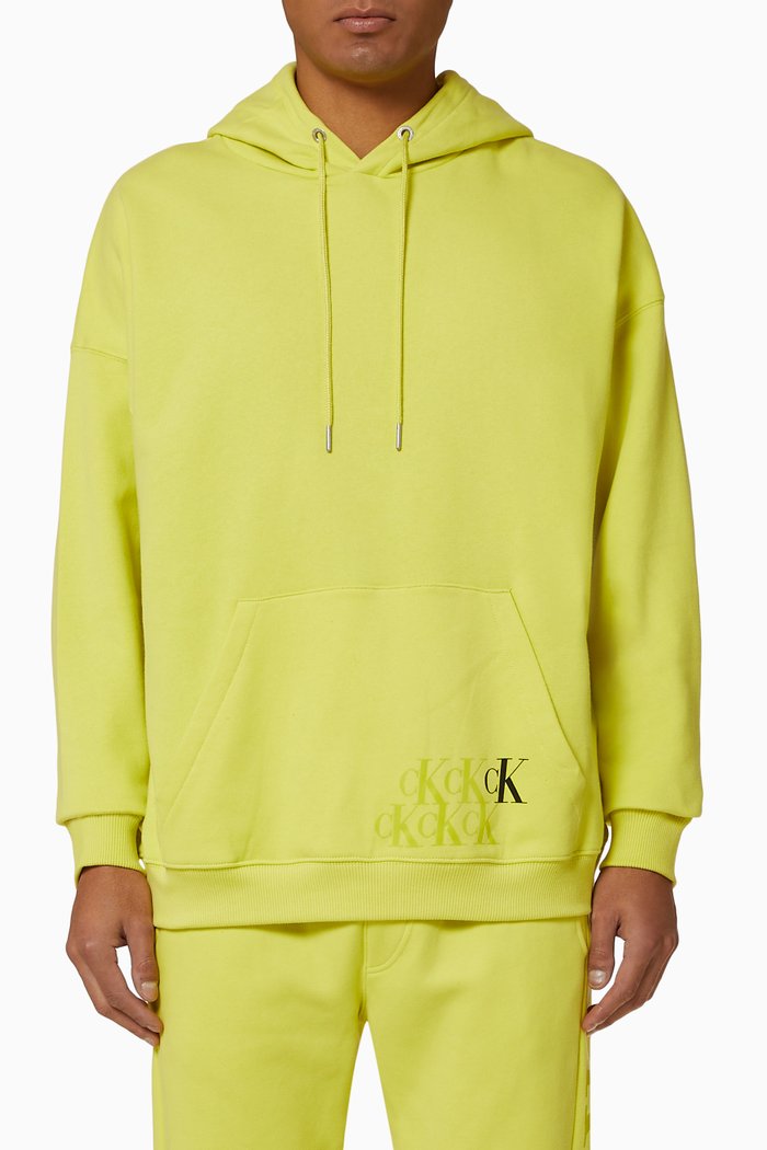 CK Monogram Hooded Sweatshirt, Green