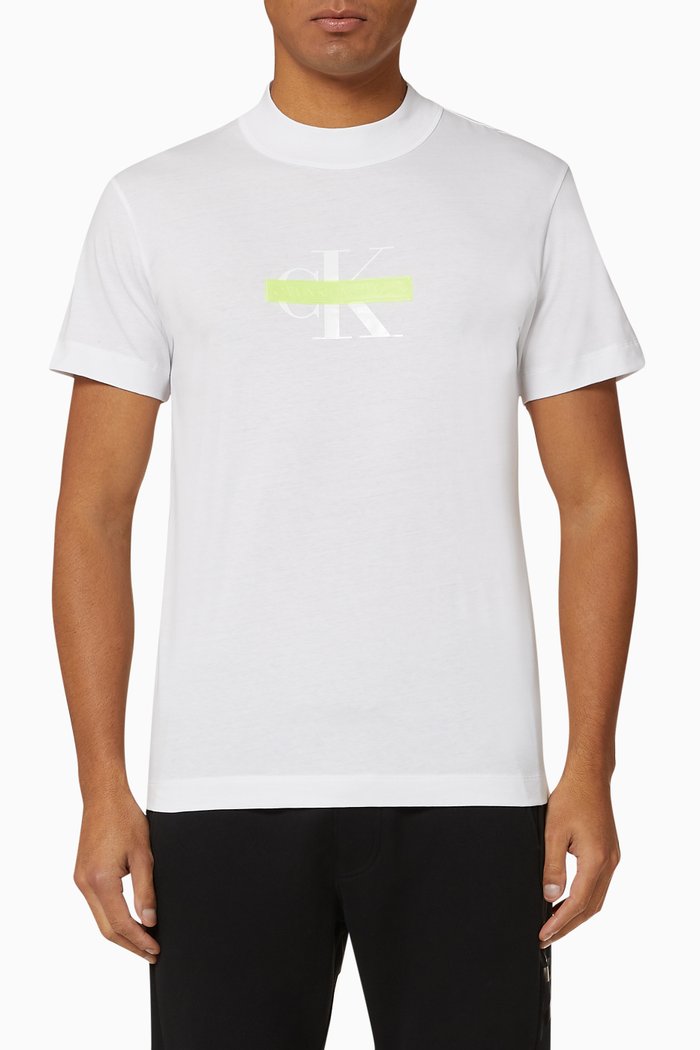 

CK Censored Monogram Jersey T-Shirt, White